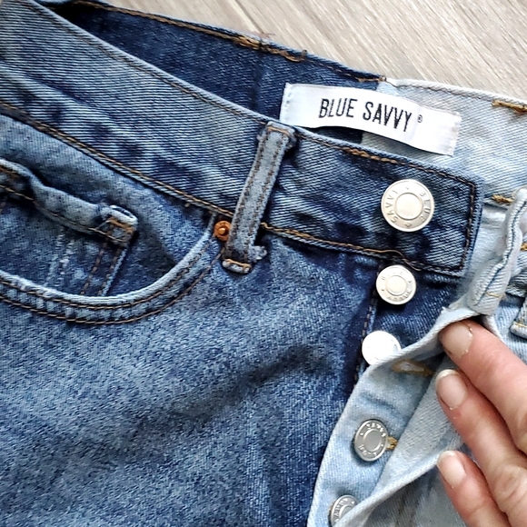 Blue Savvy Color Block Denim Jeans | Size 1 / 25 - Picture 3 of 7